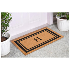 Calloway Mills Monogram Doormat Letter H on porch