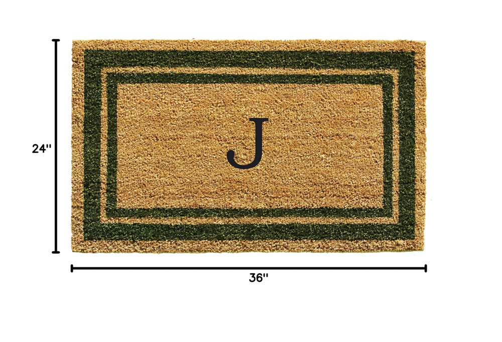 Calloway Mills Monogram Doormat Letter J with vinyl backing