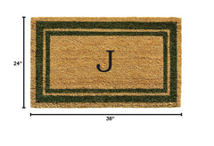 Calloway Mills Monogram Doormat Letter J with vinyl backing