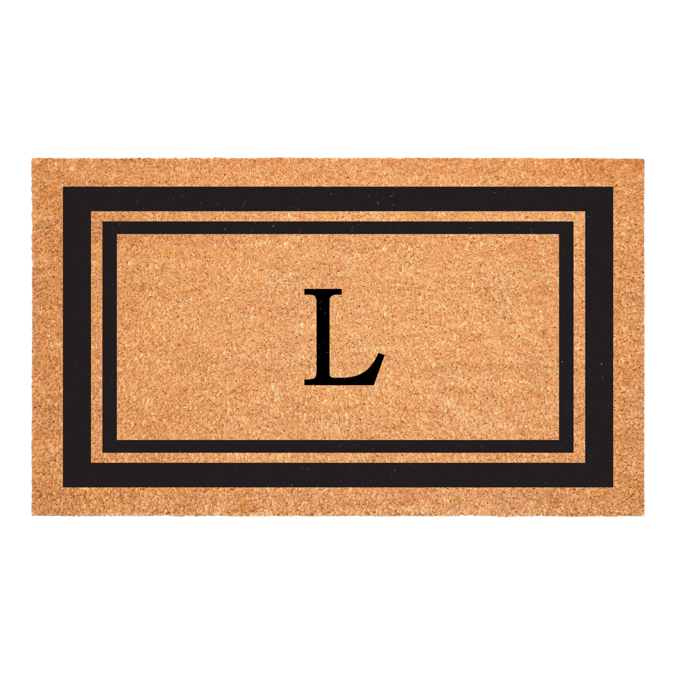 Calloway Mills Monogram Doormat Letter L front view