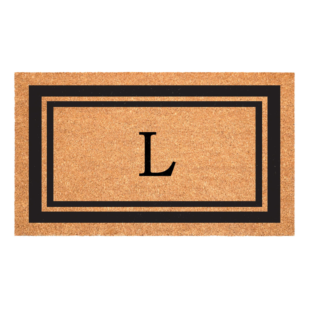 Calloway Mills Monogram Doormat Letter L front view