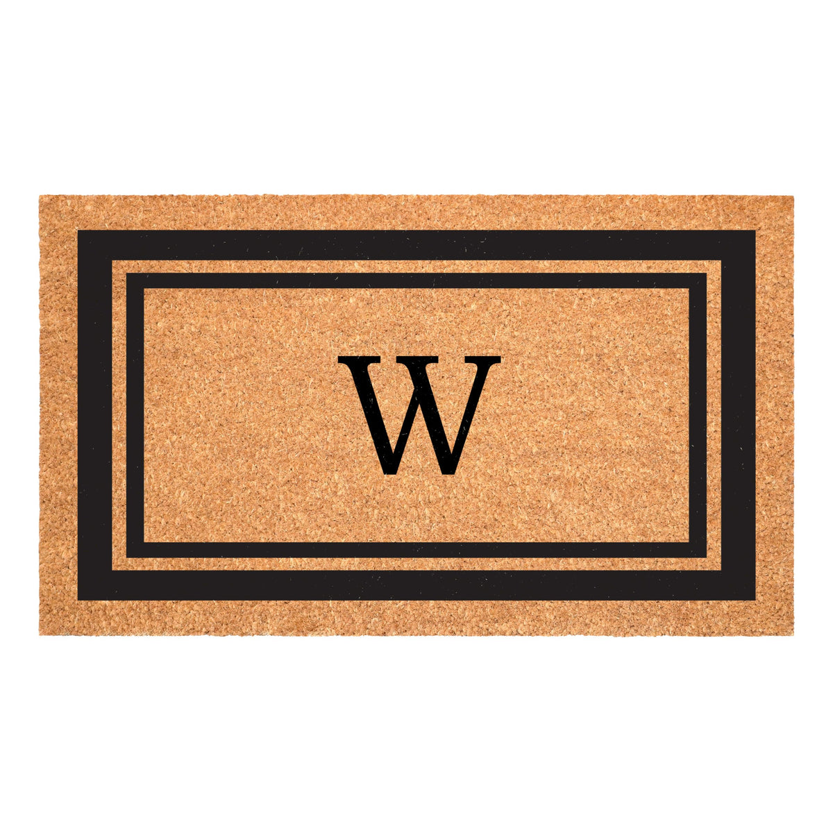 Calloway Mills Monogram Doormat Letter W front view