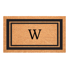Calloway Mills Monogram Doormat Letter W front view