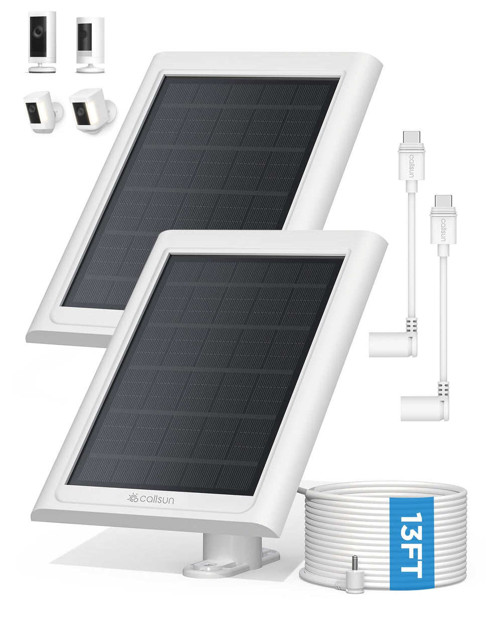 Callsun solar panel for Ring camera, front view