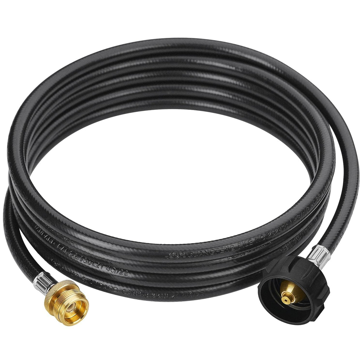 CALPOSE 12 Feet Propane Adapter Hose black model front view