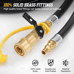 CALPOSE 15FT RV Quick Connect Hose alongside a Blackstone grill