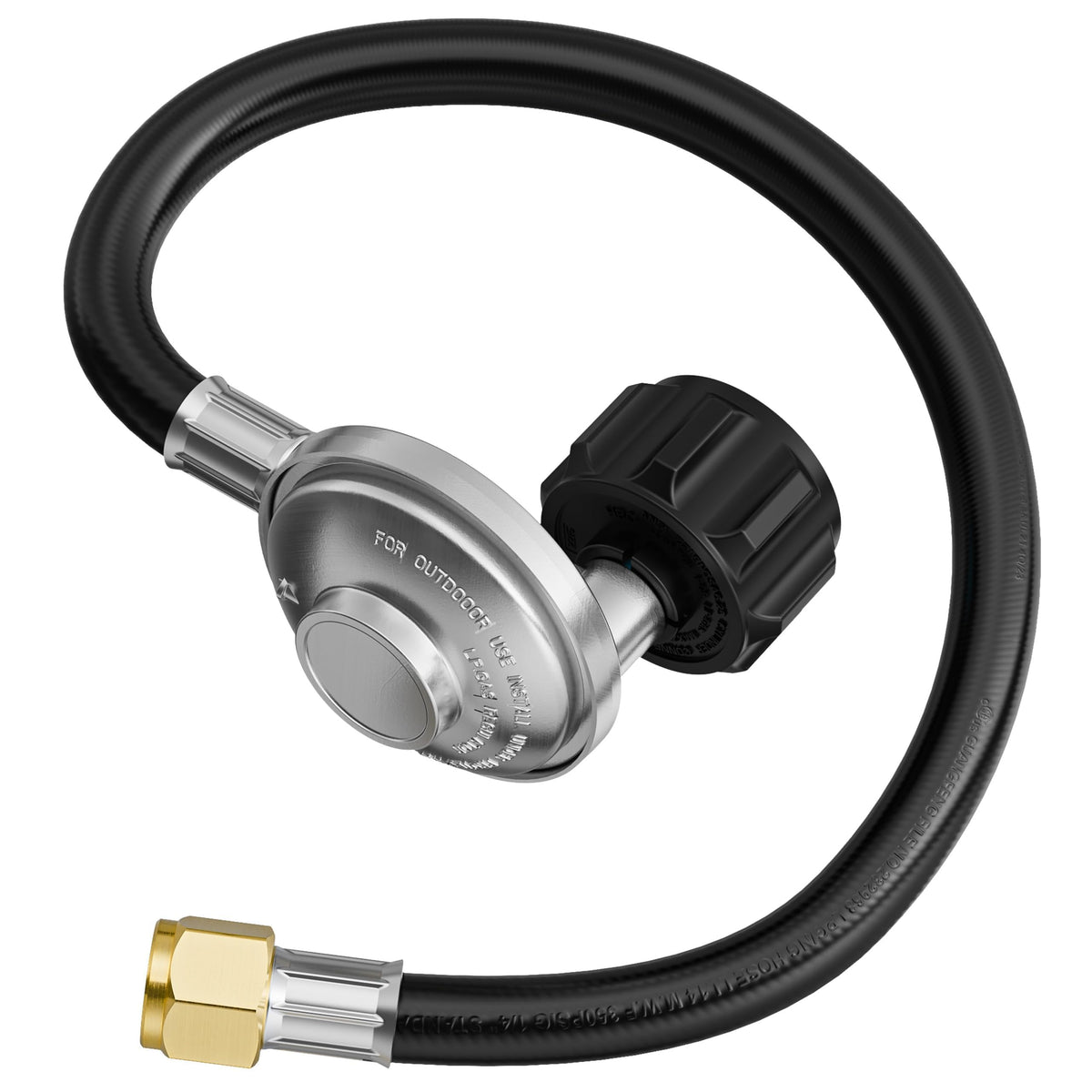 CALPOSE 28in Hose and Regulator Kit for Weber Grills, front view