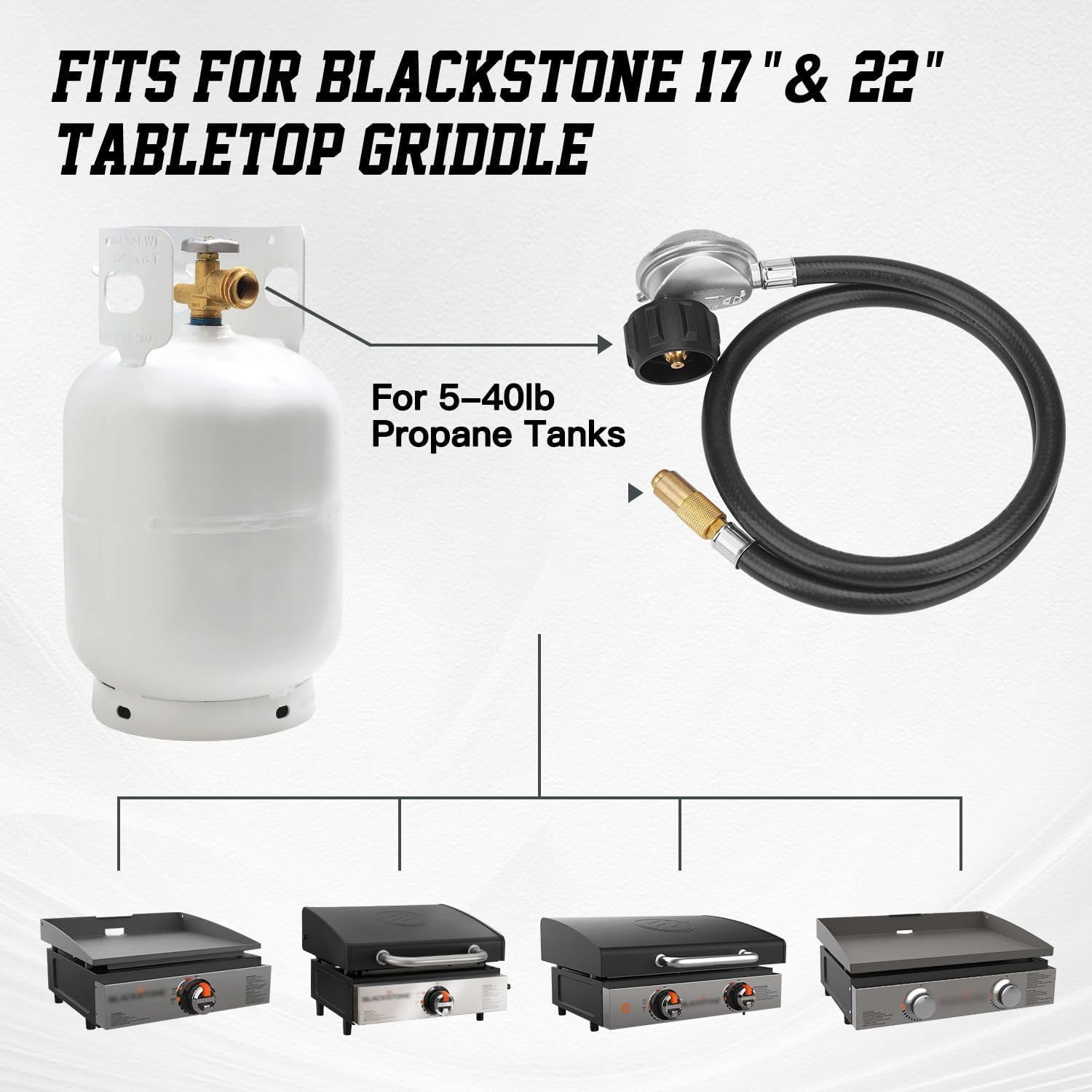 CALPOSE adapter hose in outdoor cooking setup