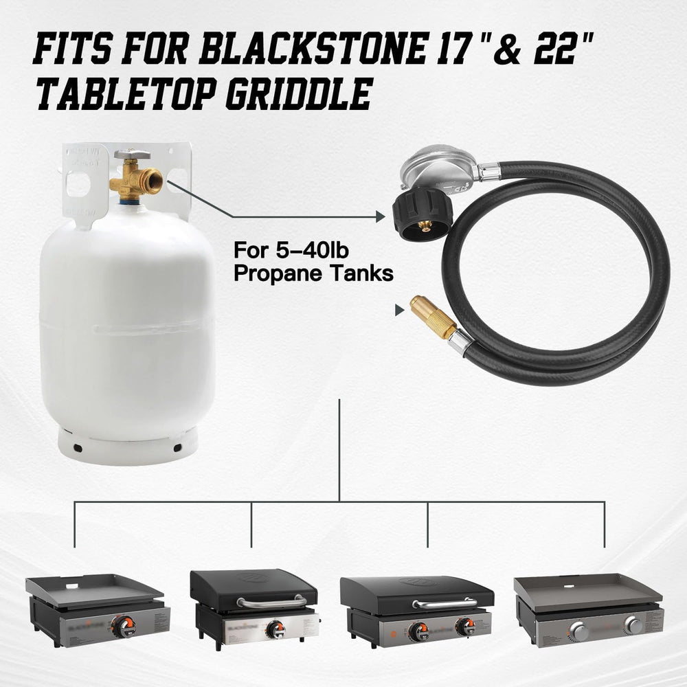 CALPOSE adapter hose in outdoor cooking setup
