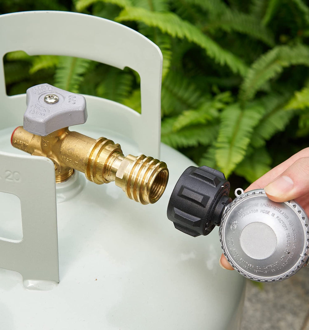 CALPOSE Propane Adapter packaging showing product details
