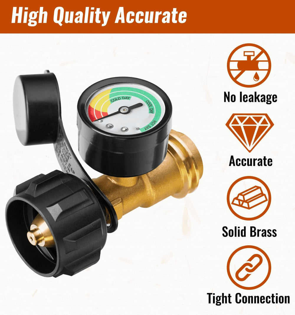 CALPOSE propane tank gauge hand-tightening knob for easy installation
