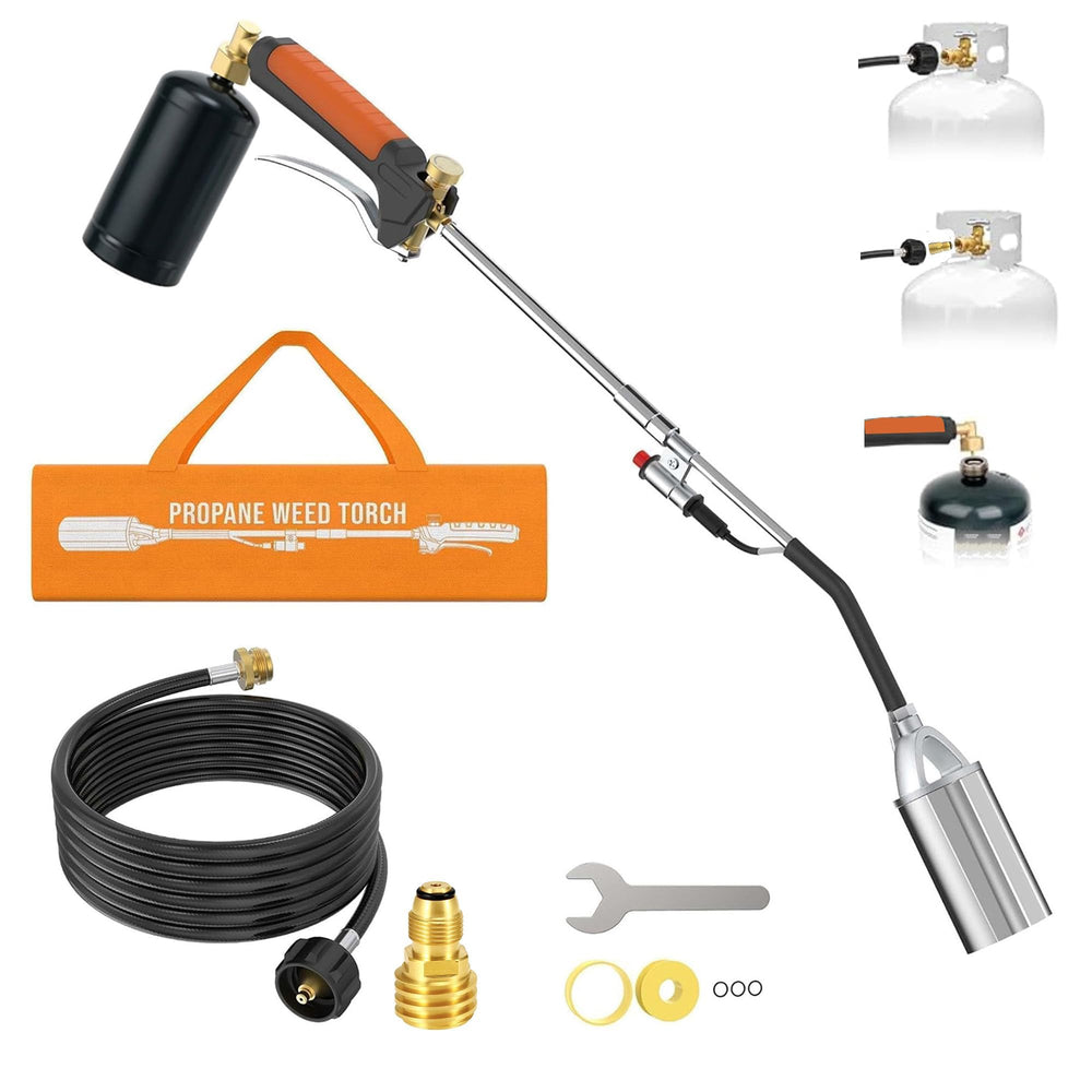 CALPOSE Propane Torch Weed Burner front view with curved design