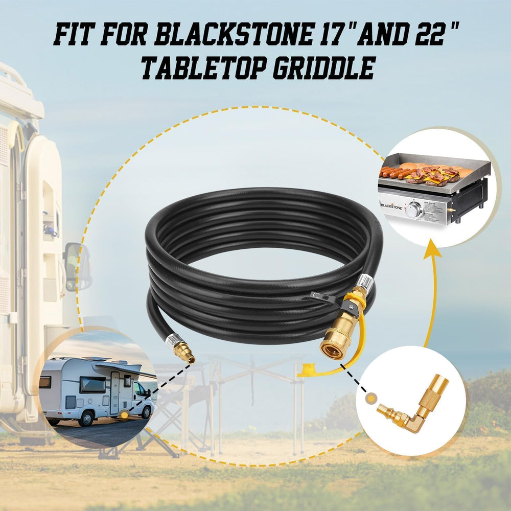 CALPOSE RV Quick Connect Hose with 90-degree elbow design