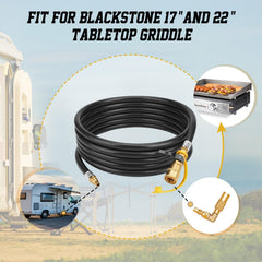 CALPOSE RV Quick Connect Hose with 90-degree elbow design