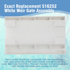 Calvana 516252 Weir Gate Assembly dimensions measurement