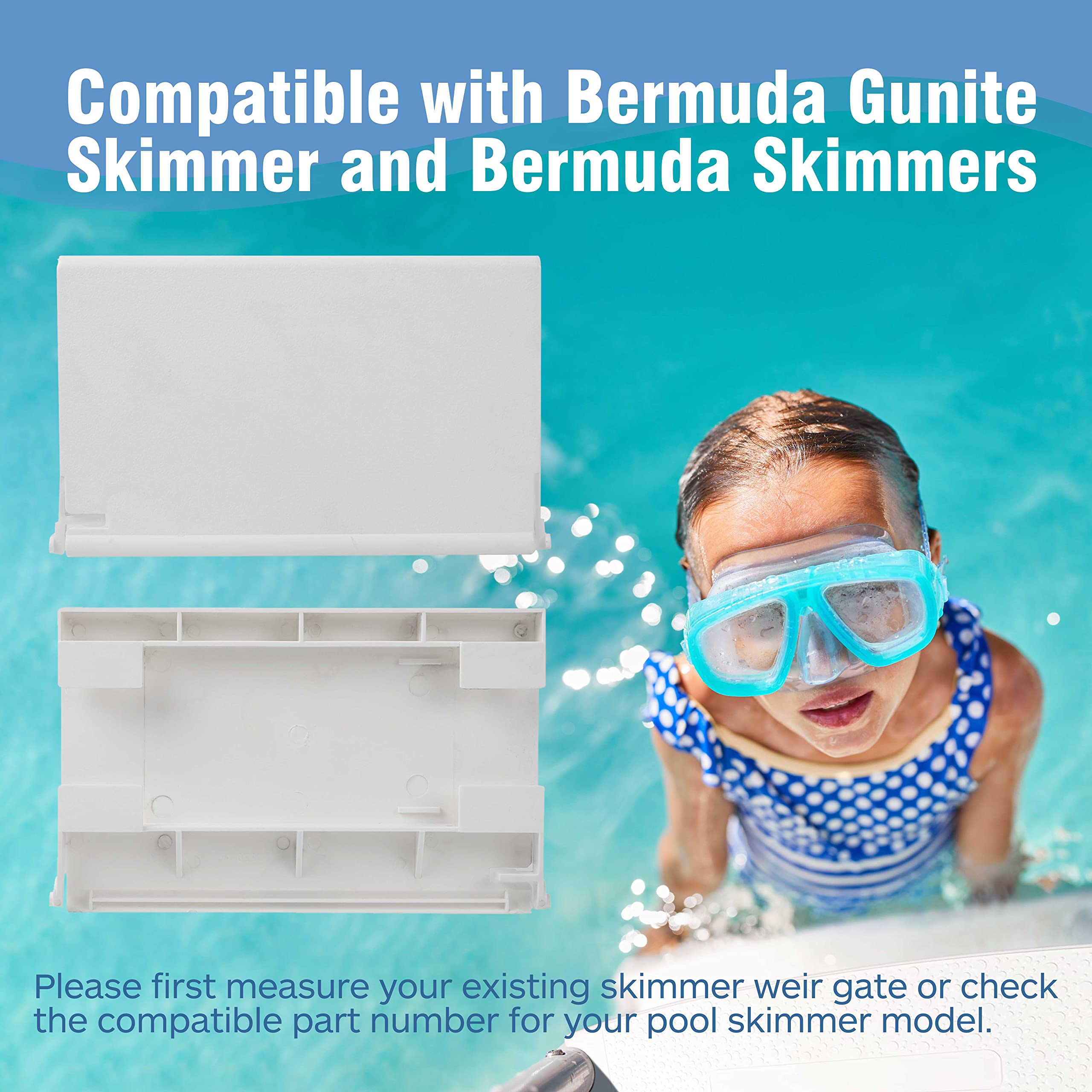 Calvana 516252 Weir Gate Assembly installed on Bermuda skimmer
