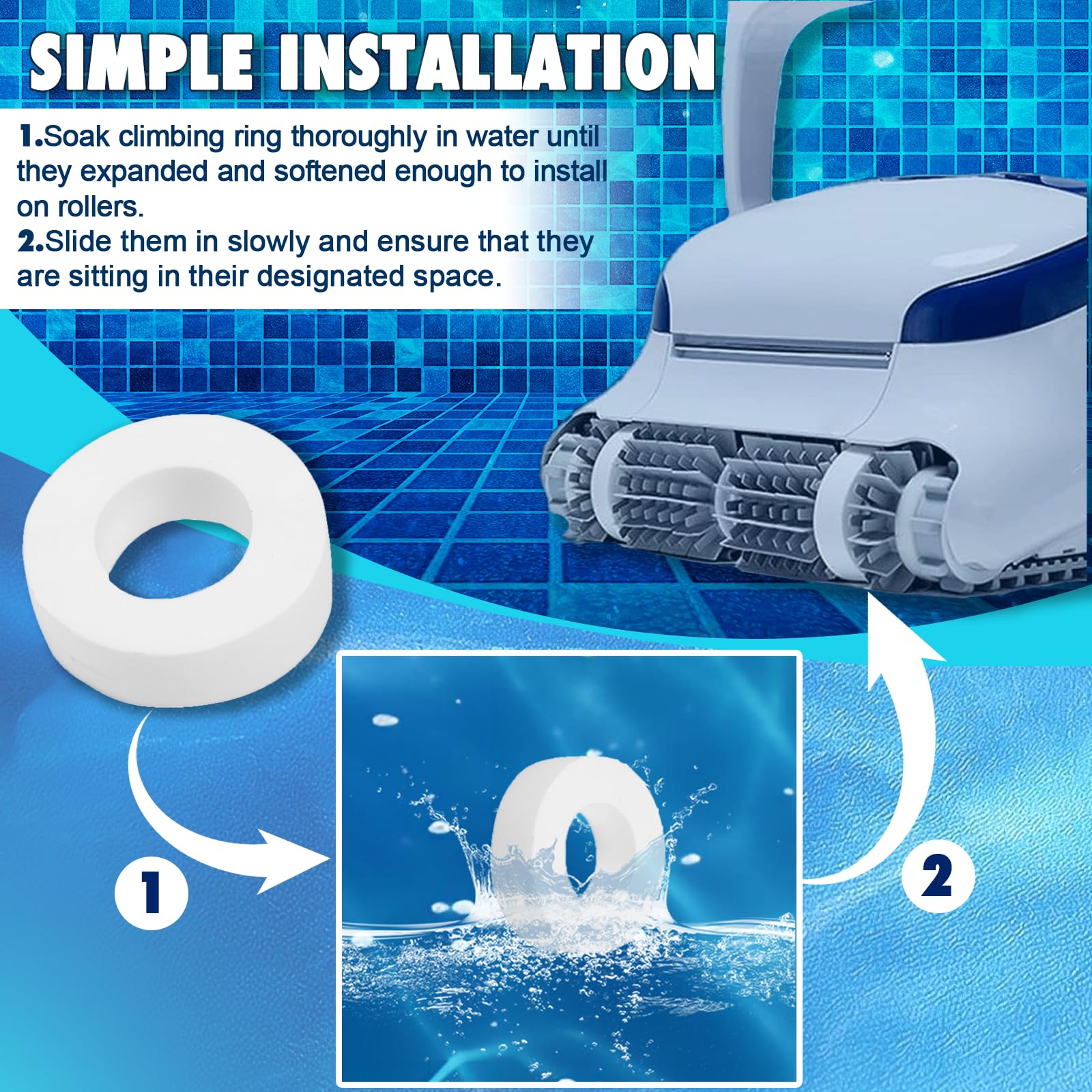 Calvana climbing rings in water for installation