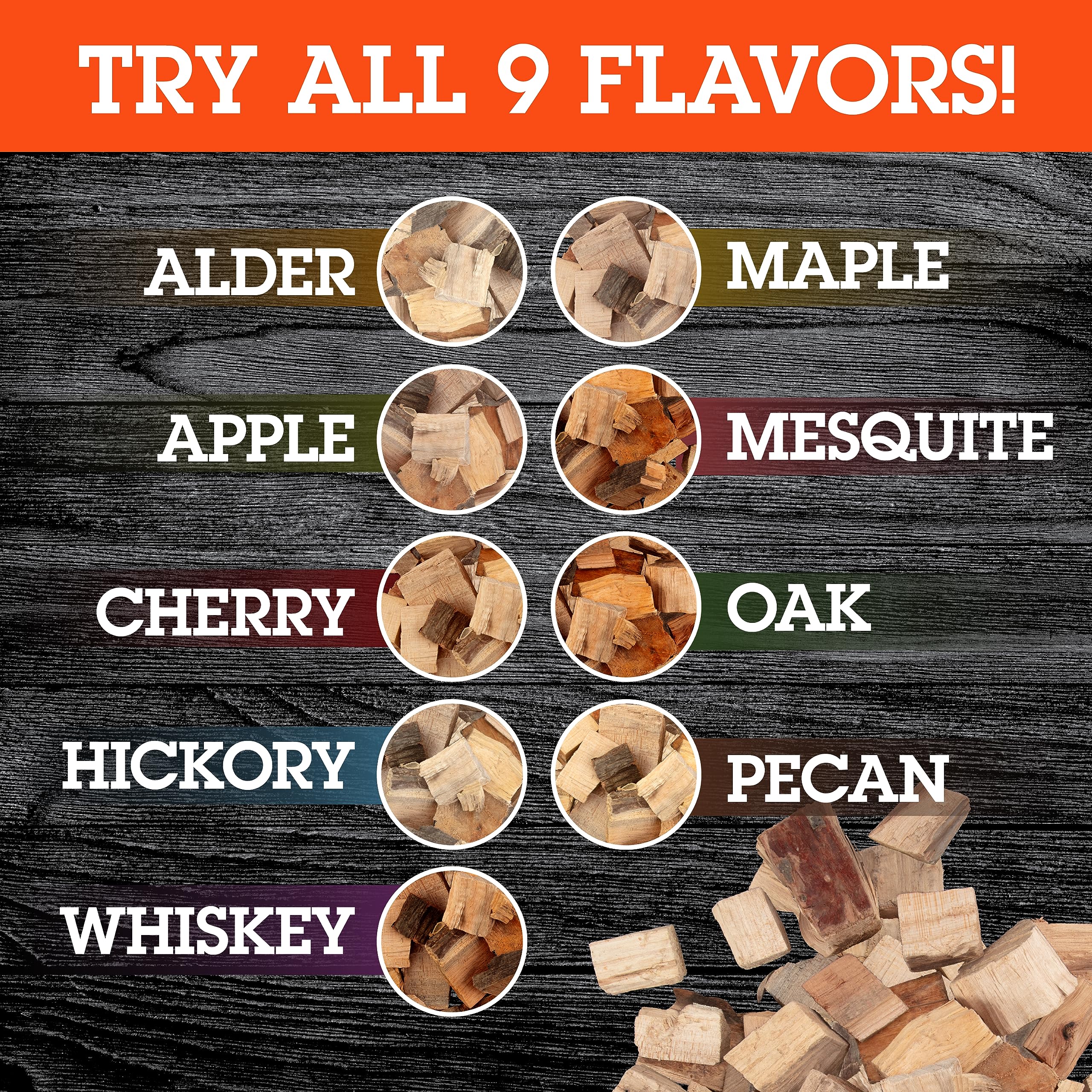 Camerons Apple Wood Chunks in a backyard setting