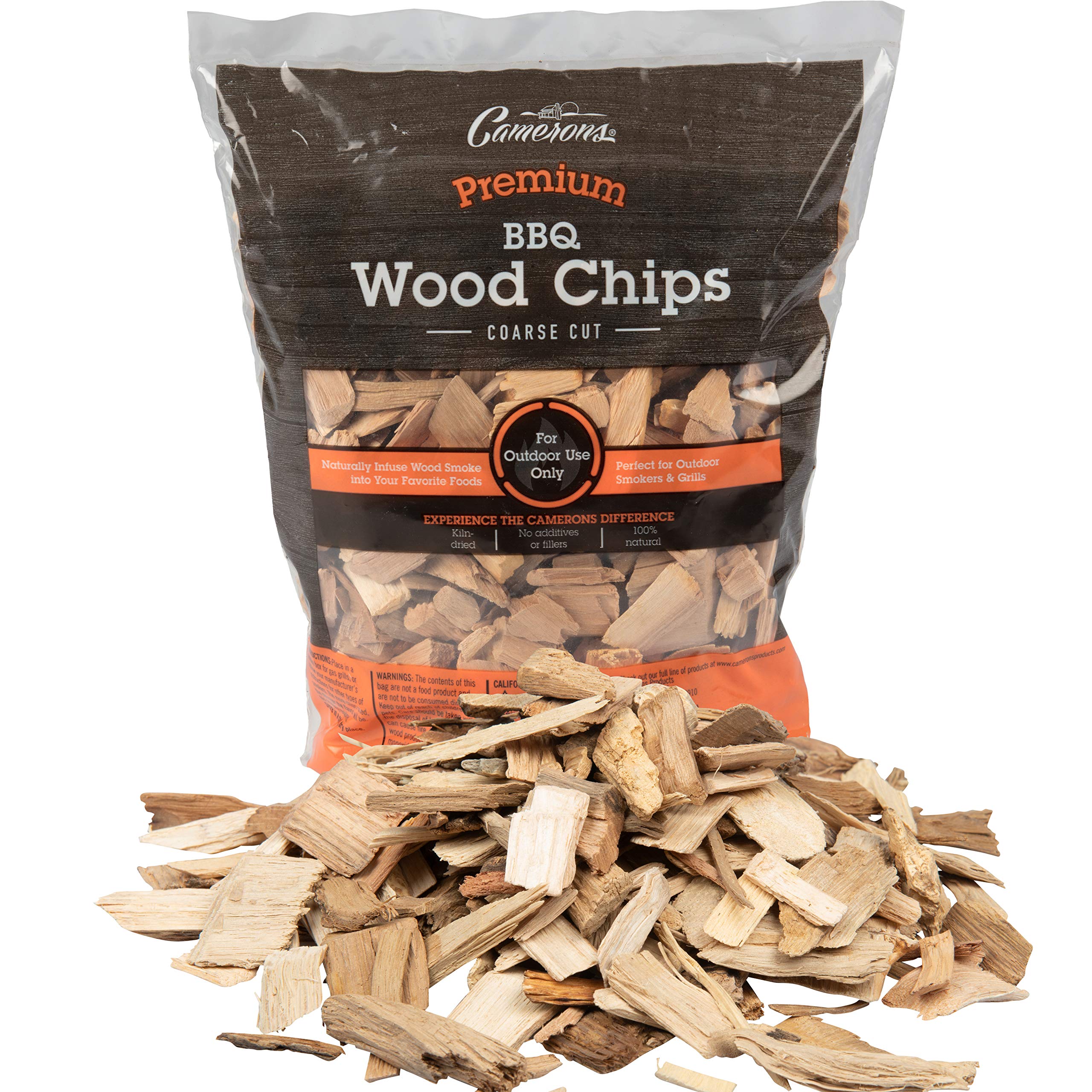 Camerons Bourbon Oak BBQ Wood Chips 2 lbs front view