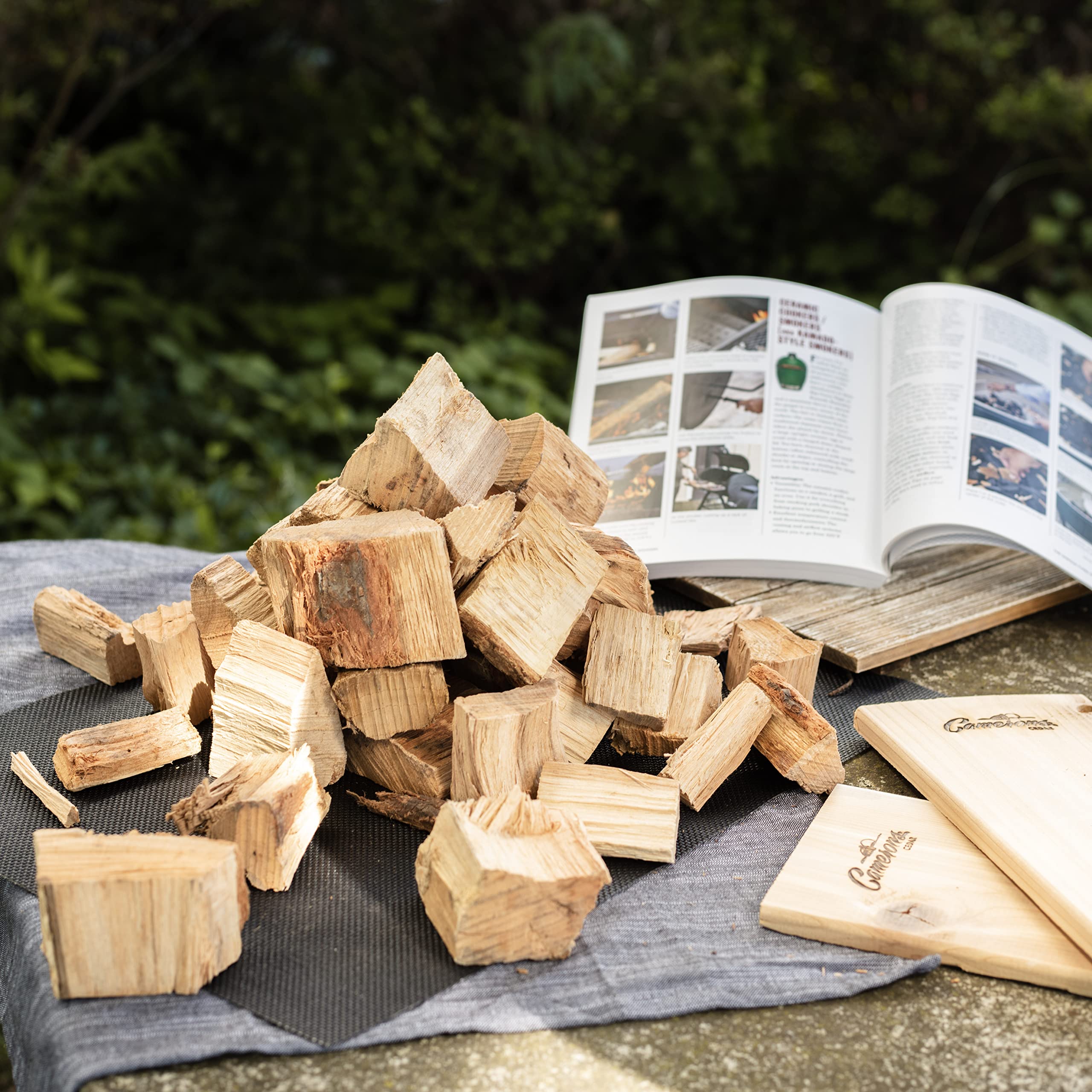 Camerons wood chunks used on charcoal grill