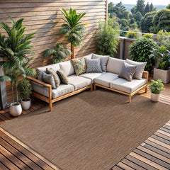 CAMILSON Outdoor Rug 6x9 in natural colour front view