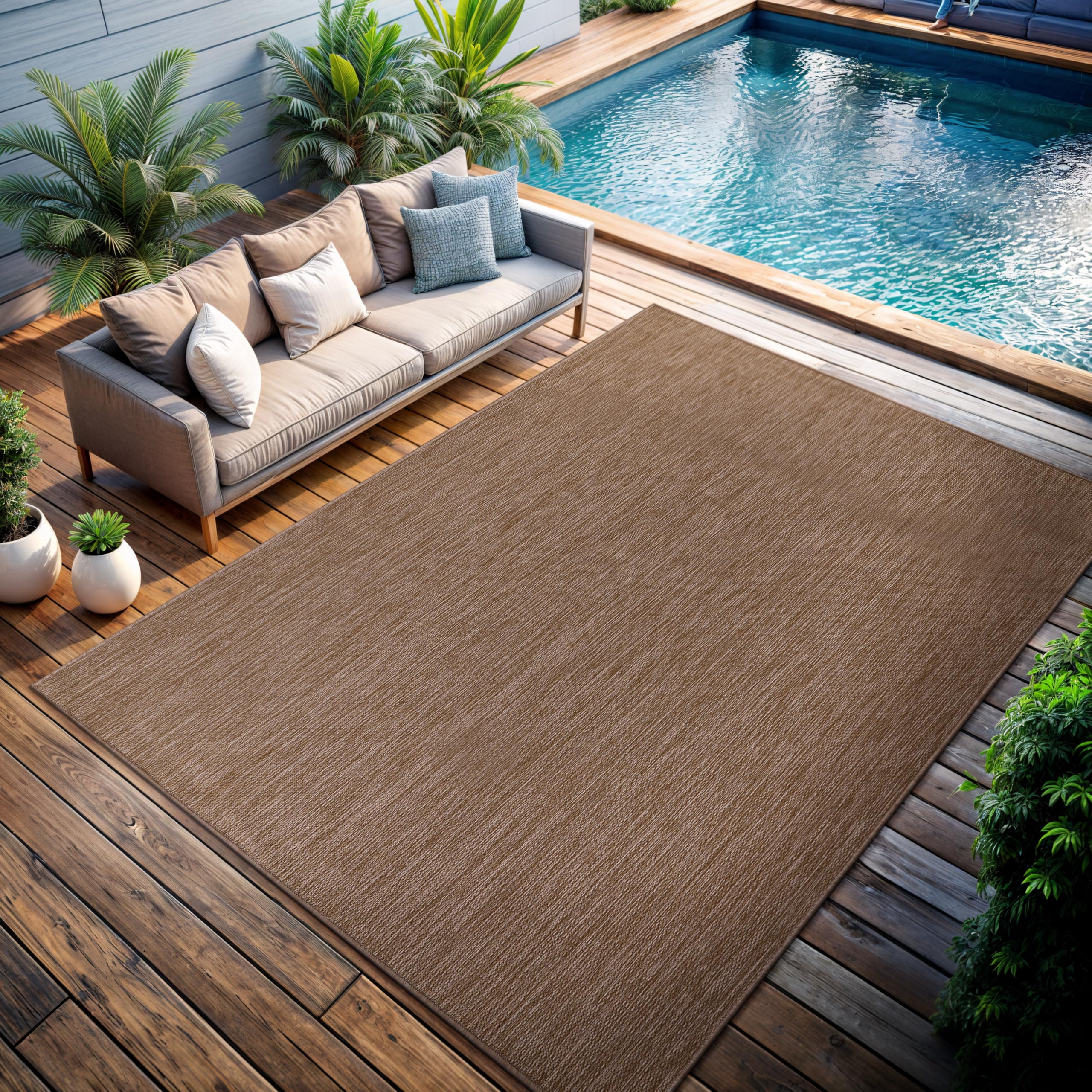 CAMILSON Outdoor Rug 6x9 washed with a hose