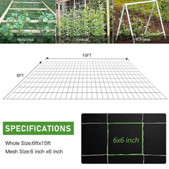 CANAGROW Trellis Netting 6x15ft close-up of square mesh