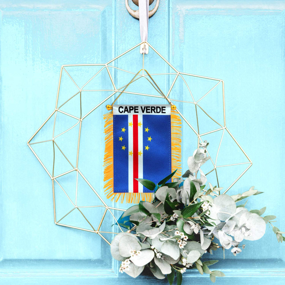 Cape Verde flag in bright sunlight showcasing its vivid colours