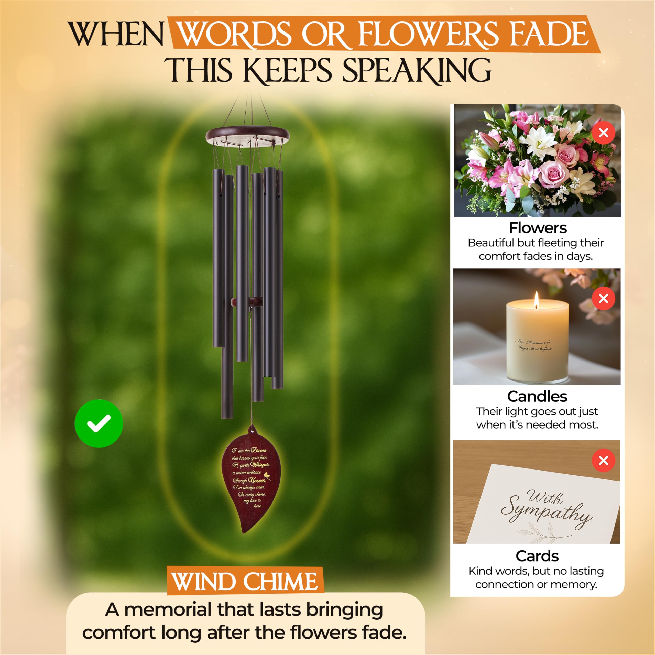 Captain Decor Wind Chimes displayed indoors