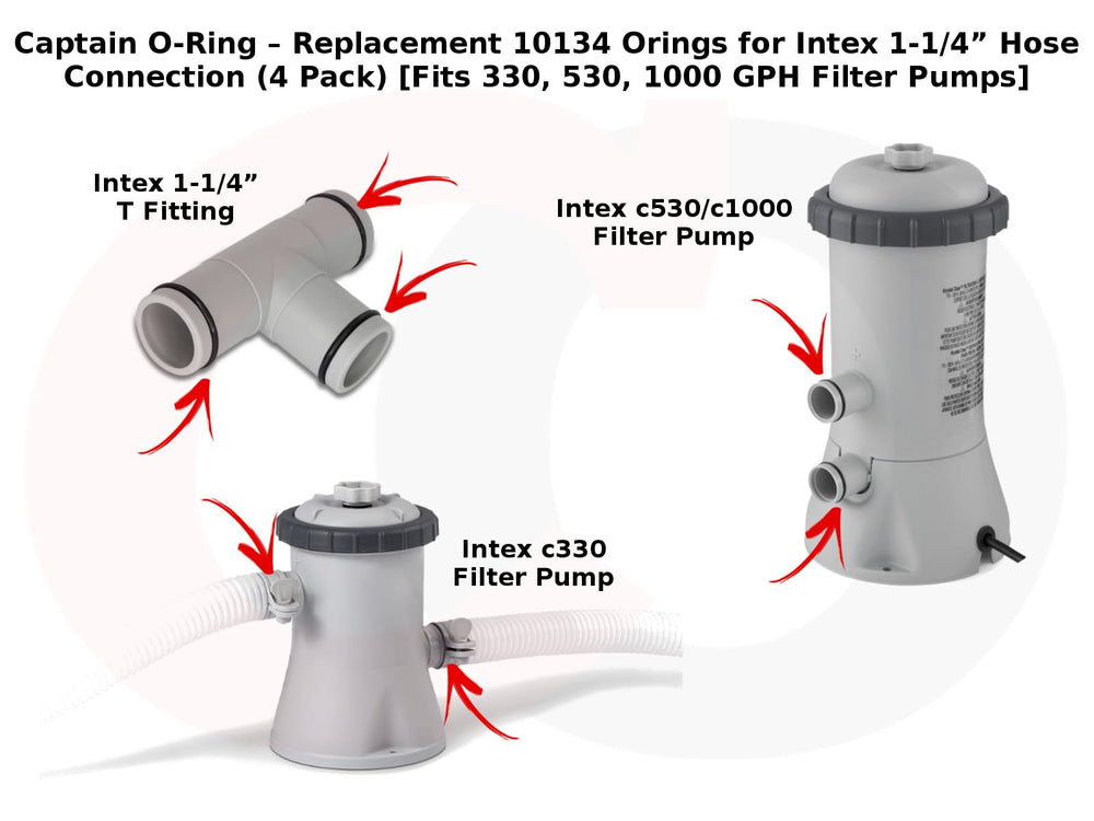 Captain O-Ring 10134 O-Rings for Intex Hose Connection