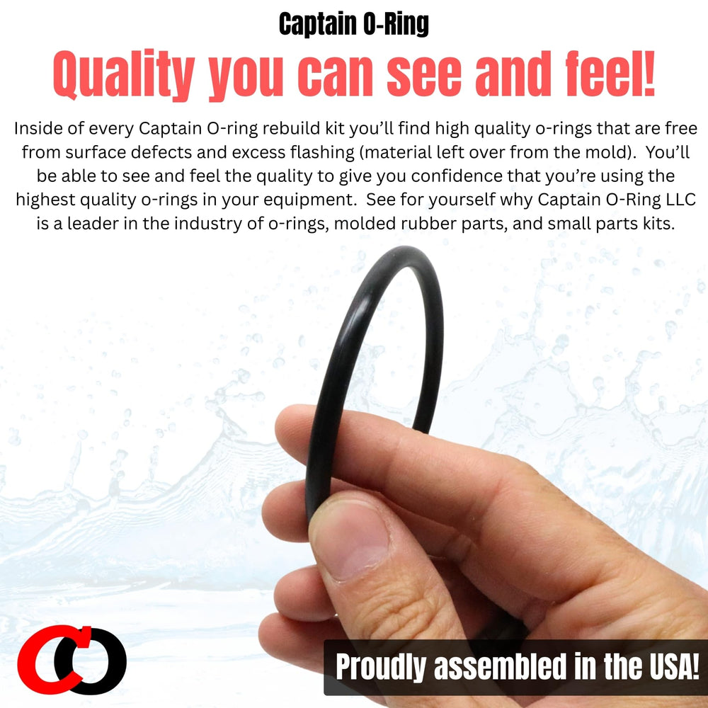 Captain O-Ring R0358000 O-Ring Kit with dimensions displayed