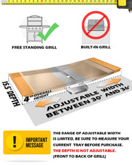 CaptainGrill stainless steel grease tray side view