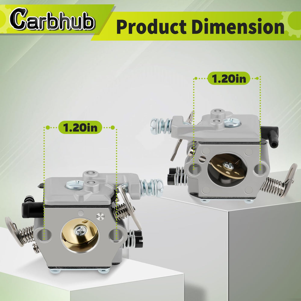 Carbhub Carburetor side view with intake manifold