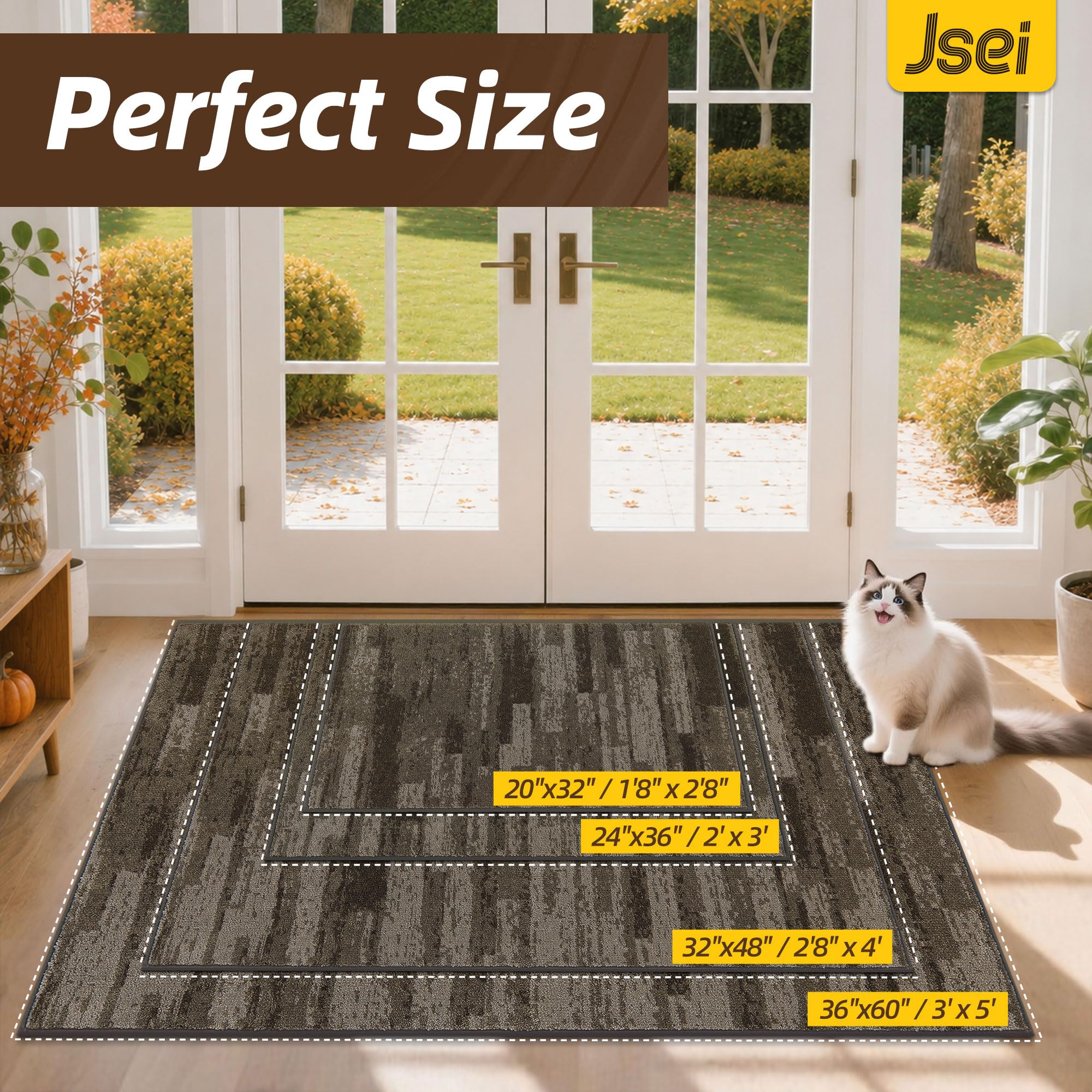 Care instructions for JSEI Dirt Trapper Door Mat