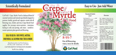Carl Pool Crepe Myrtle Plant Food packaging and details