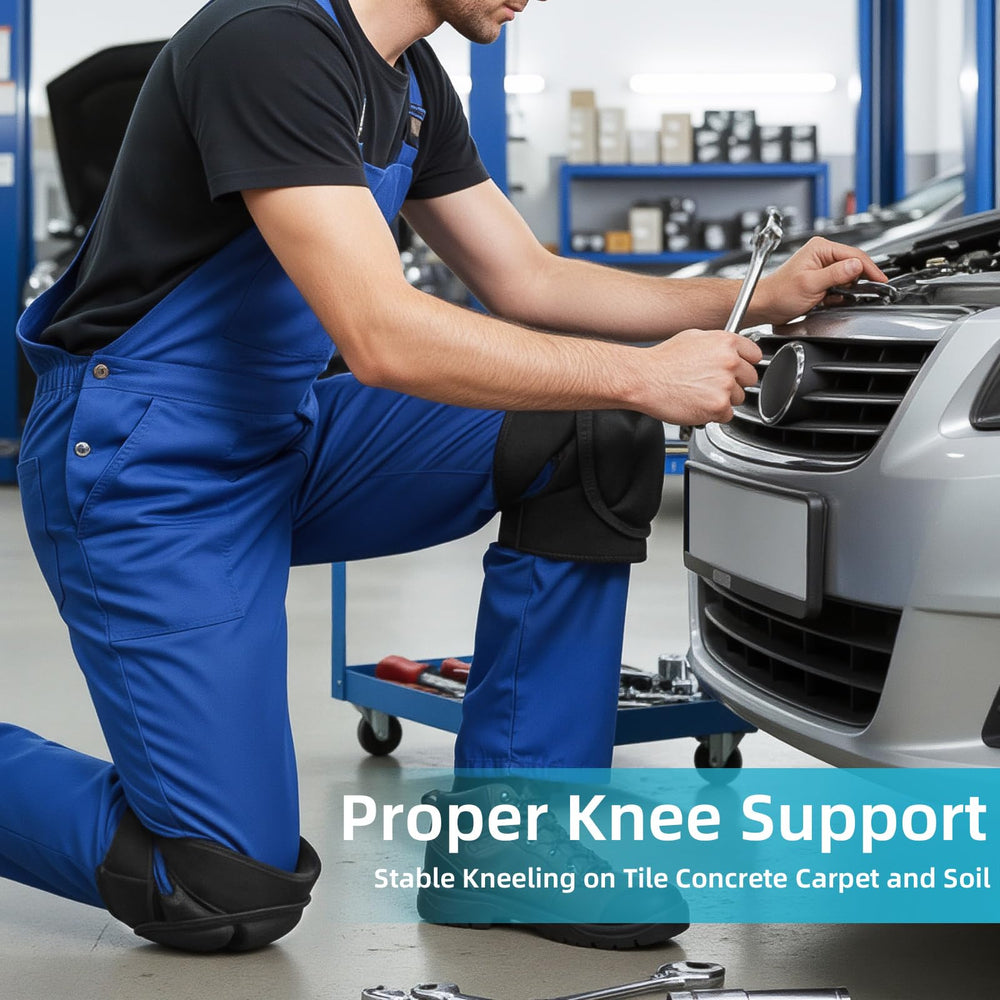 CarryEpic knee pads showcased on a tile floor