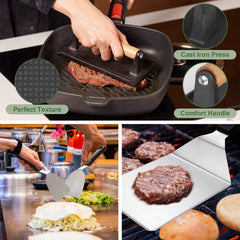 Cast iron griddle press included in EWFEN kit
