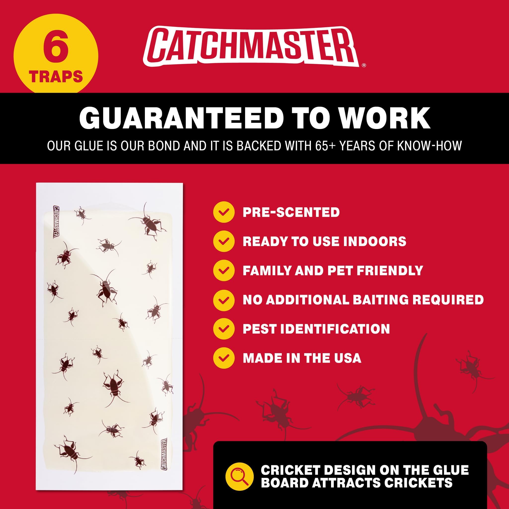 Catchmaster Cricket XL Glue Trap placed in corner