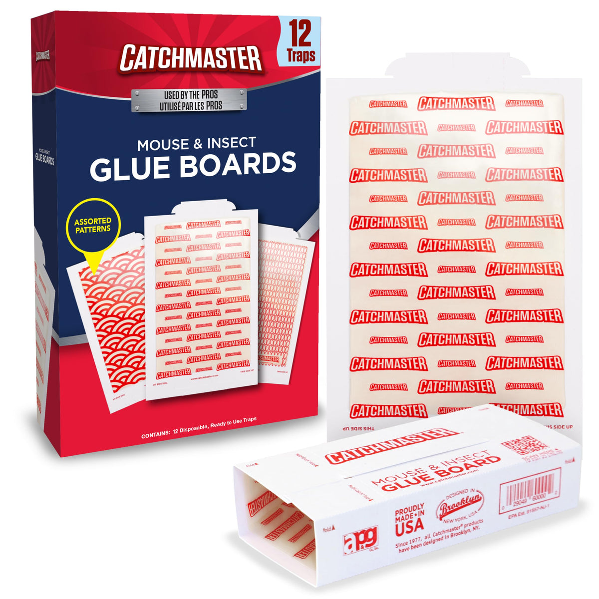 Catchmaster Extra Sticky Mouse Trap 12-Pack, front view