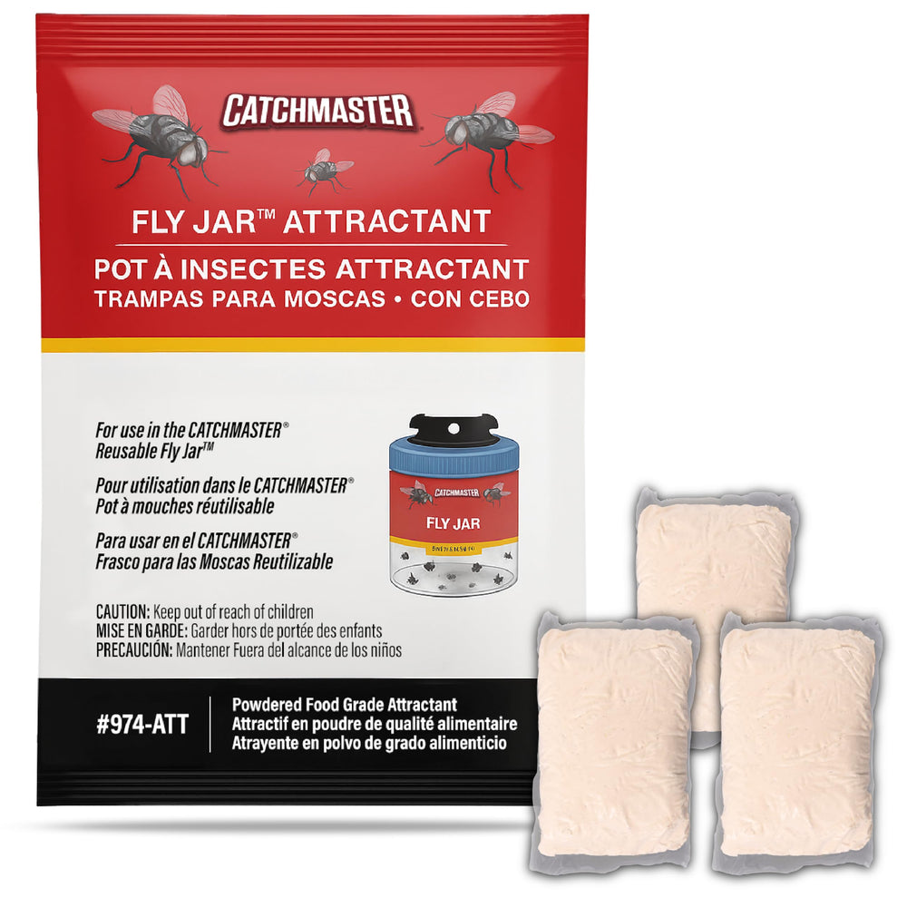 Catchmaster Fly Jar Bait Refill 3-Count packaging front view