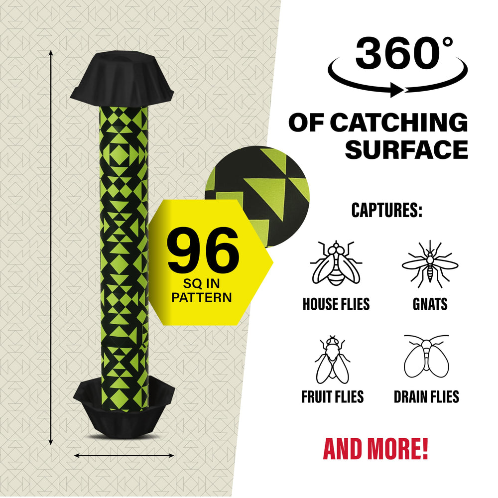 Catchmaster Fly Stick packaging showing features