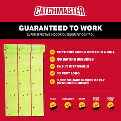 Catchmaster Giant Fly Glue Trap hung in outdoor setting