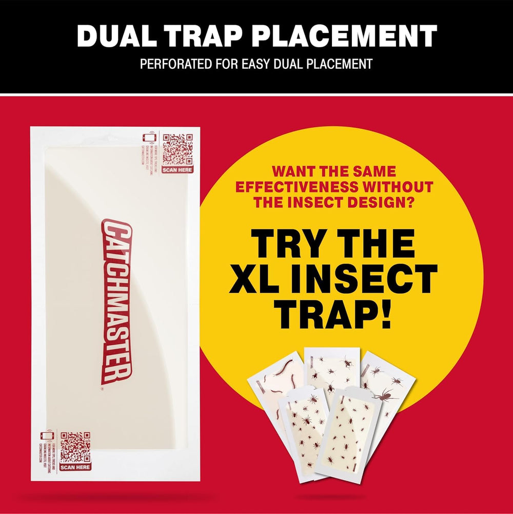 Catchmaster Glue Board folded into a tunnel for spider trapping