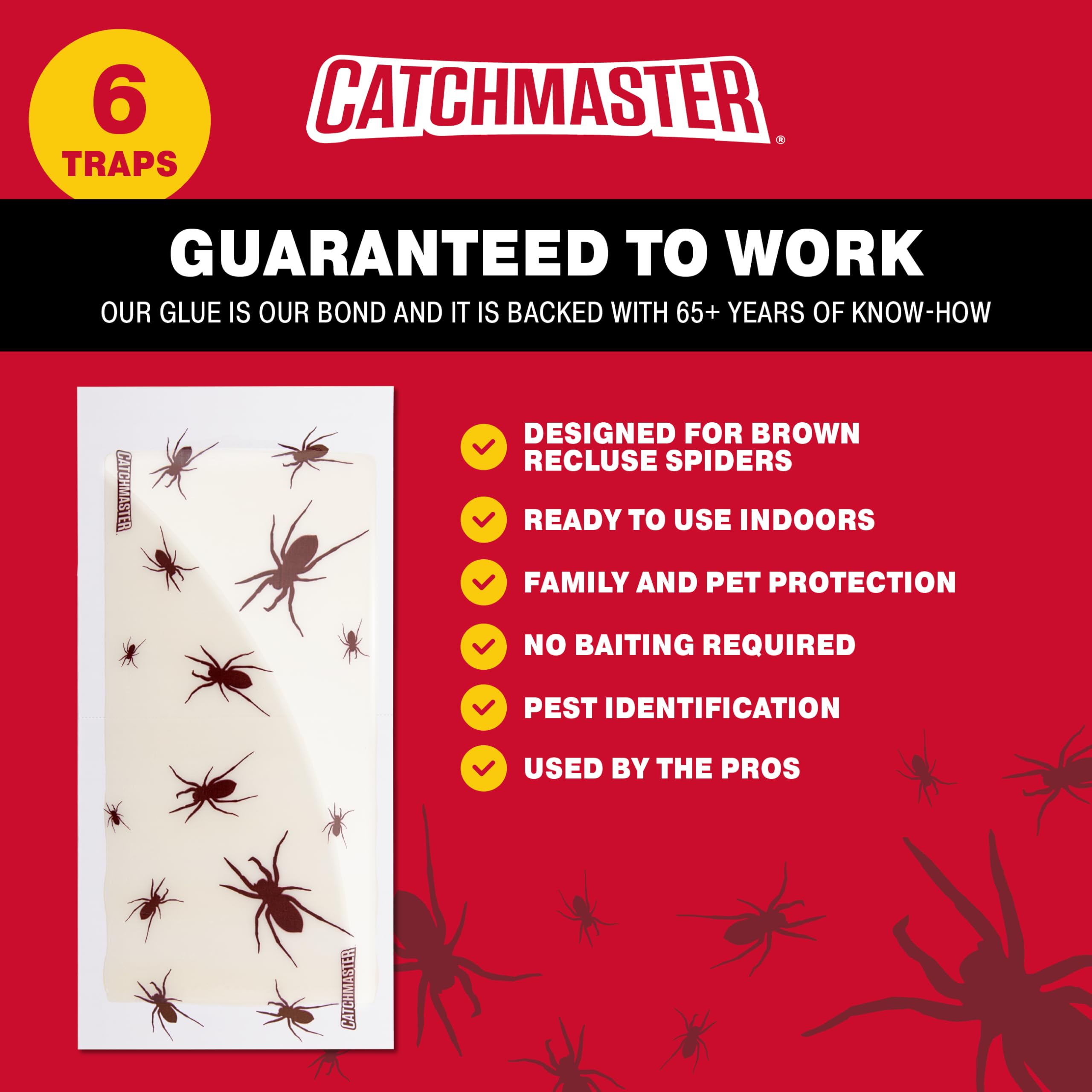 Catchmaster Glue Board placed against a wall in a home setting