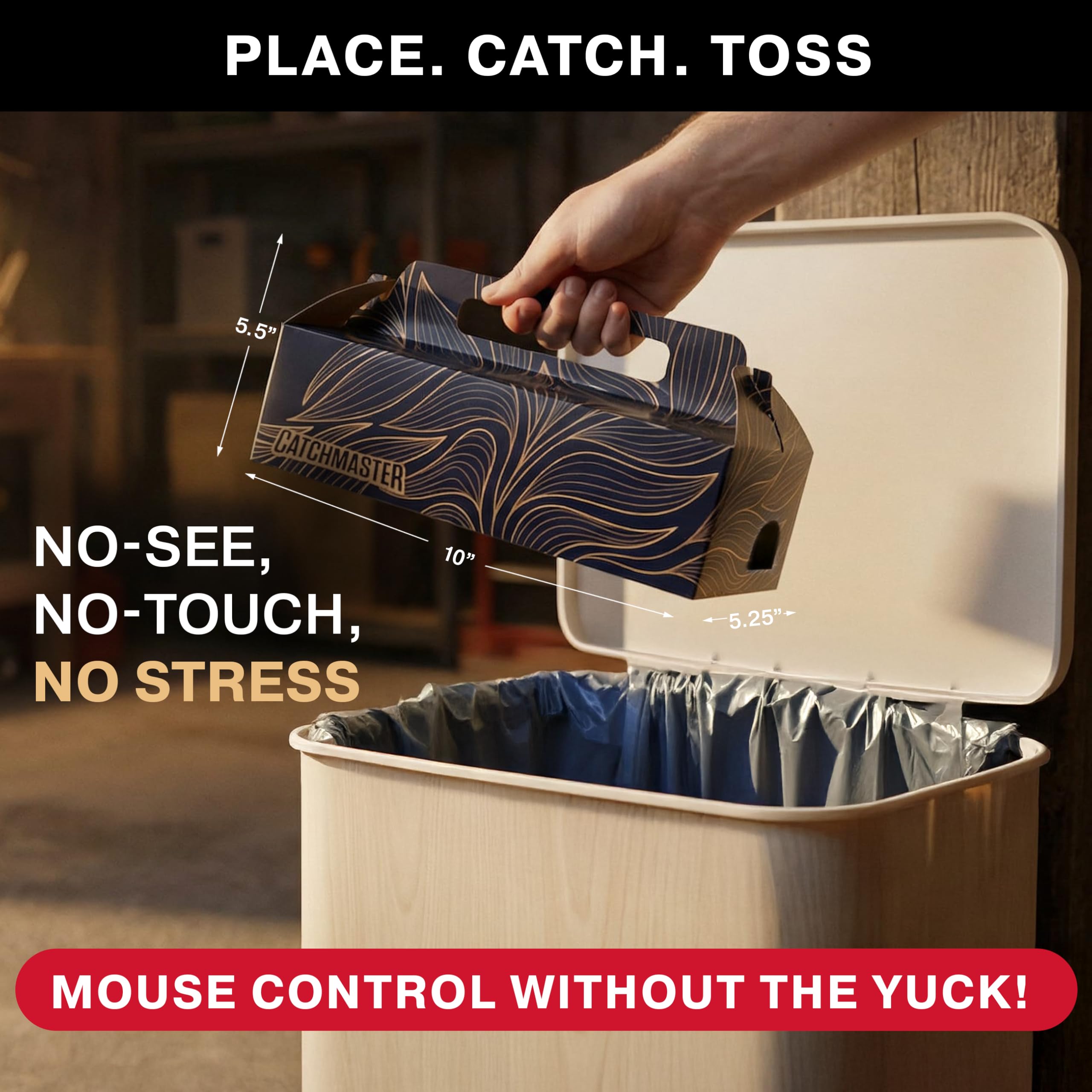 Catchmaster glue tray showing sticky surface