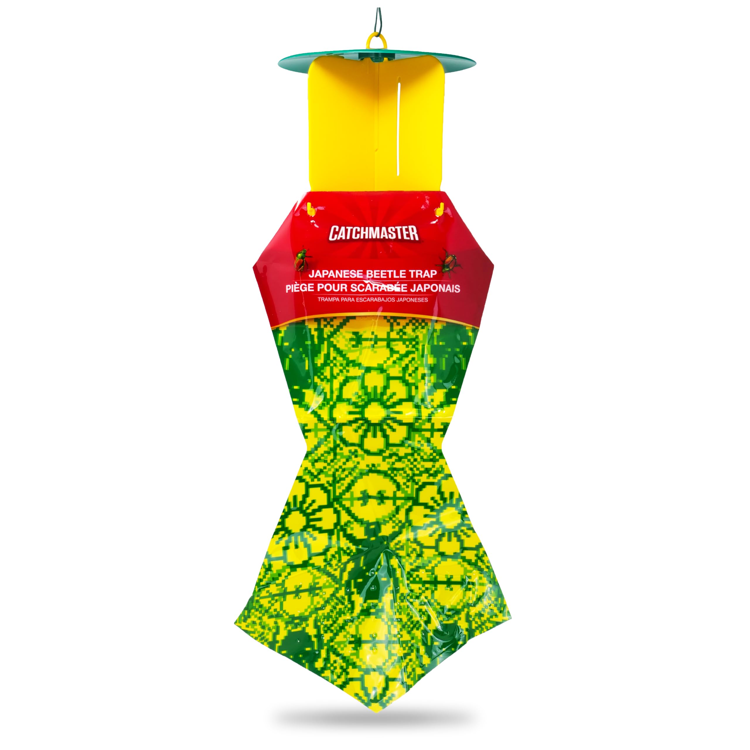 Catchmaster Japanese Beetle Trap showing maximum coverage area