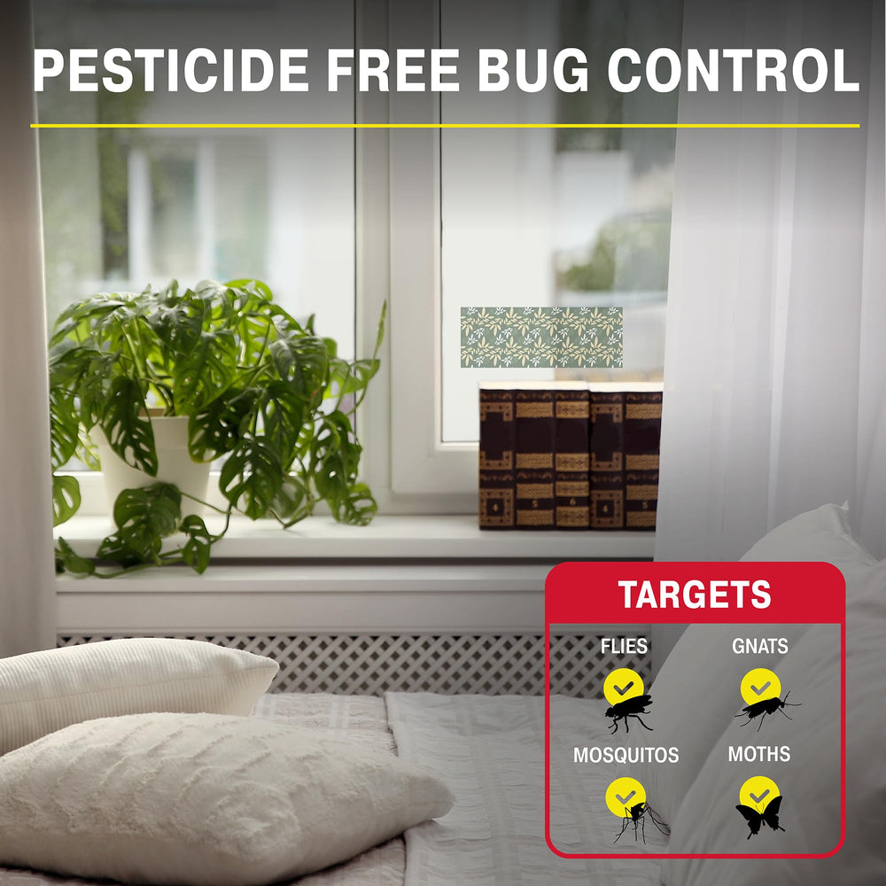 Catchmaster leaf print fly traps showing adhesive surface