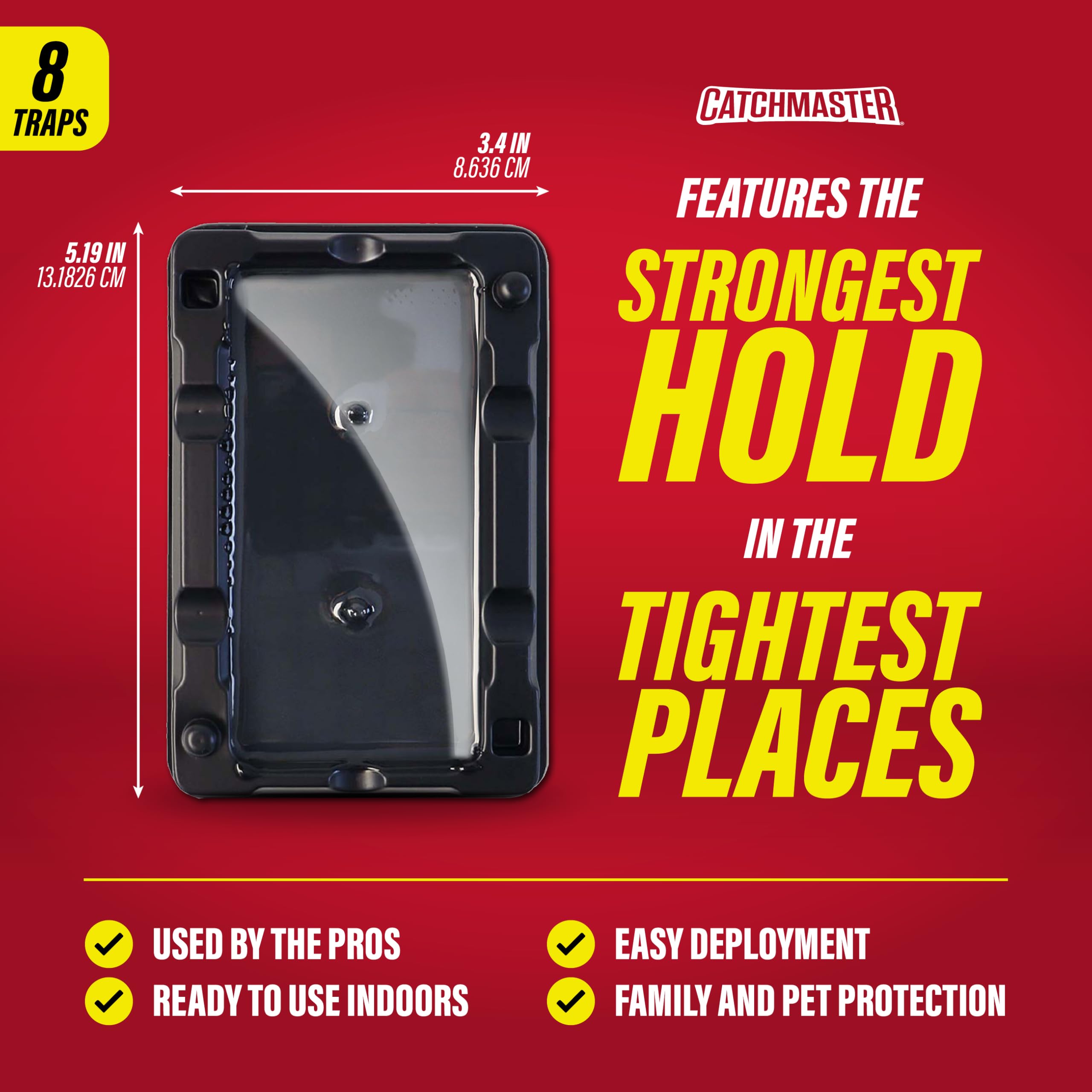 Catchmaster Mouse & Insect Glue Trap side view showing adhesive surface