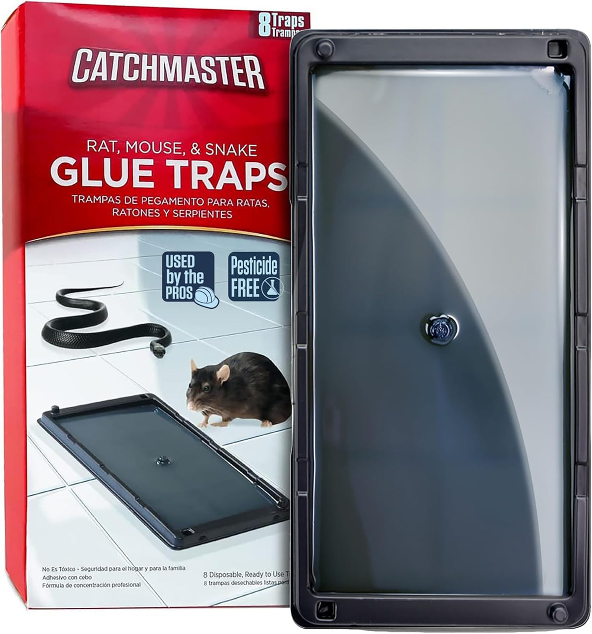 Catchmaster Rat & Mouse Glue Traps 8 Pack front view