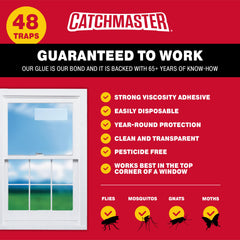 Catchmaster traps displayed in a home window setting